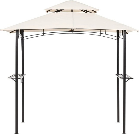 Beliani Pavillon NARO in Beige und Schwarz mit B/T/H: 185 x 121 x 245 cm