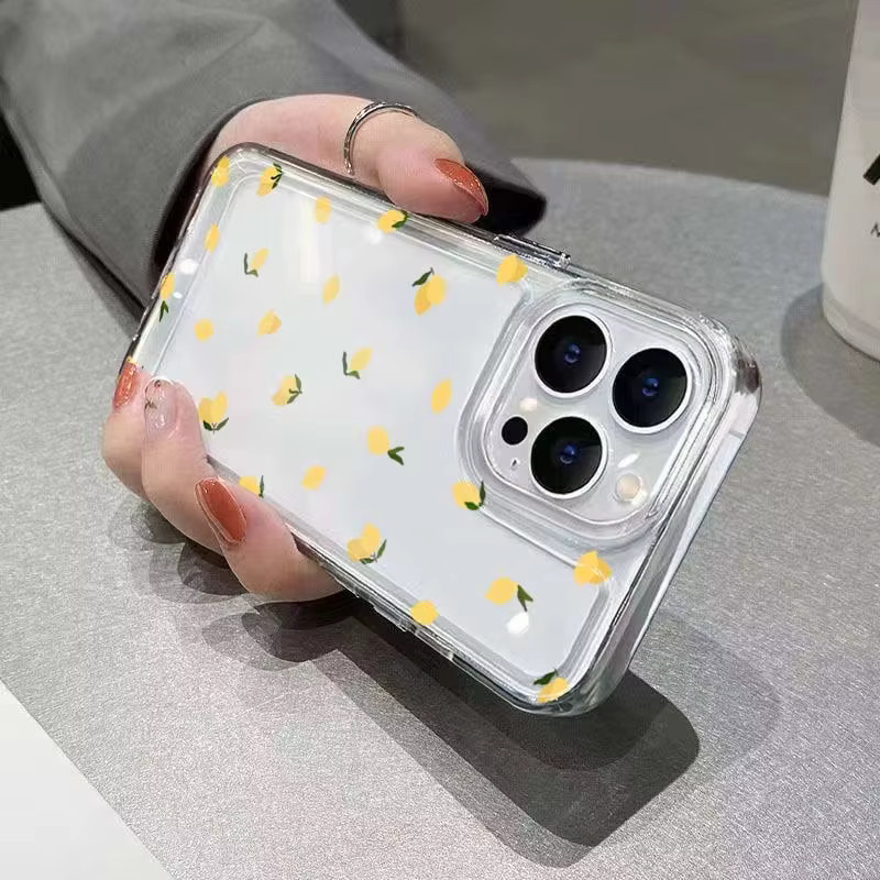 Transparente Samsung Handyhülle mit gelbem Zitronenmuster für Galaxy S26 S25 Ultra S24 S23 FE S22 S21 Plus S20 A73 5G A72 A71 - Bild 4