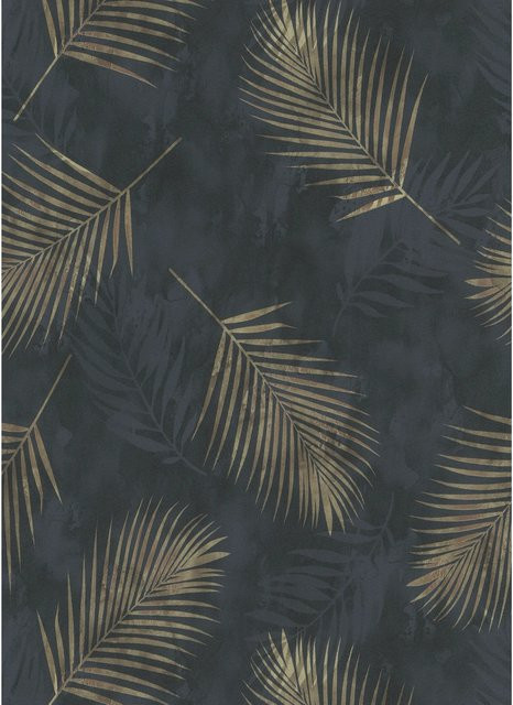 Erismann Vliestapete Guido Maria Kretschmer Fashion for Walls Schwarz Gold mit floralem Design - Bild 1