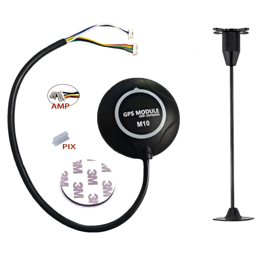 QX-MOTOR M9N M10 GPS-Kompassmodul mit HMC5883L externem Sensor für APM 2.6/2.8 und Pixhawk 2.4.8 in Schwarz - Bild 2
