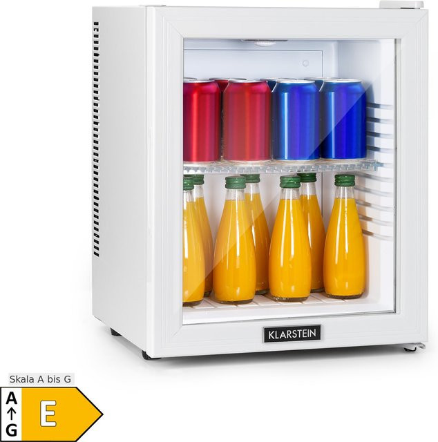 Klarstein Brooklyn 23 Mini-Kühlschrank mit Glastür, LED-Innenbeleuchtung und Ablage in Weiß - Bild 1