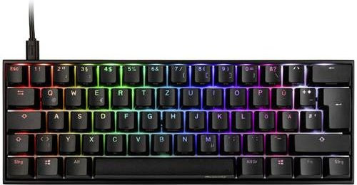 Ducky Mecha Mini MX-Speed-Silver USB Gaming-Tastatur mechanisch QWERTZ Schwarz - Bild 1