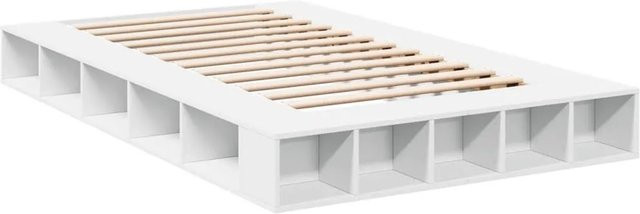 vidaXL Bettgestell aus Holzwerkstoff in Weiß B/T/H: 120 x 200 x 20 cm - Bild 1