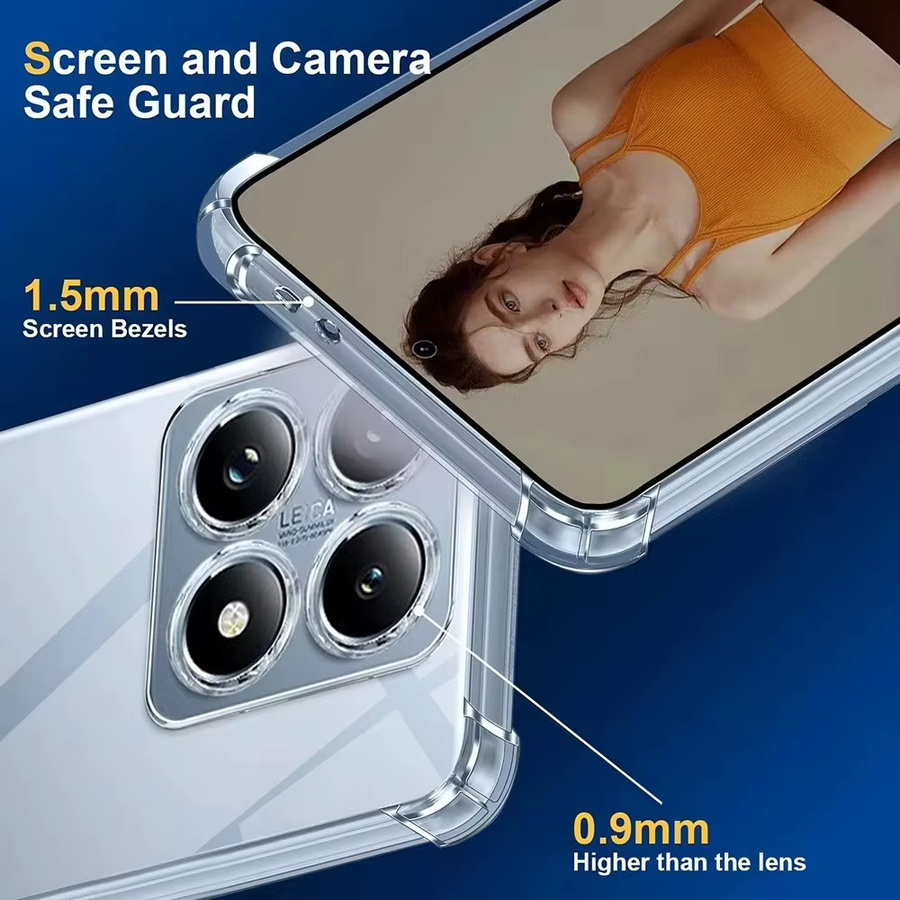 Stoßfeste Airbag Schutzhülle für Xiaomi 14T 13T Pro 11 Lite 5G in Transparent - Bild 4