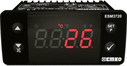 Emko ESM-3720 2-Punkt und PID Temperaturregler Pt100 Schwarz B/H/T: 76 x 65 x 35 mm - Bild 1