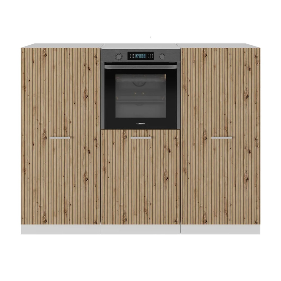 Vicco R-Line Küchenblock Artisan Eiche und Weiß, Breite: 180 cm, Tiefe: 57 cm, Höhe: 143 cm - Bild 2