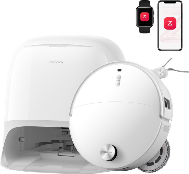 Roborock Qrevo Curv 2 Pro Roboterstaubsauger und -wischer mit Station 3.0, Weiß, 25000 Pa, Heißwasserwischfunktion und Anti-Wicklungs-Vorrichtung - Bild 1