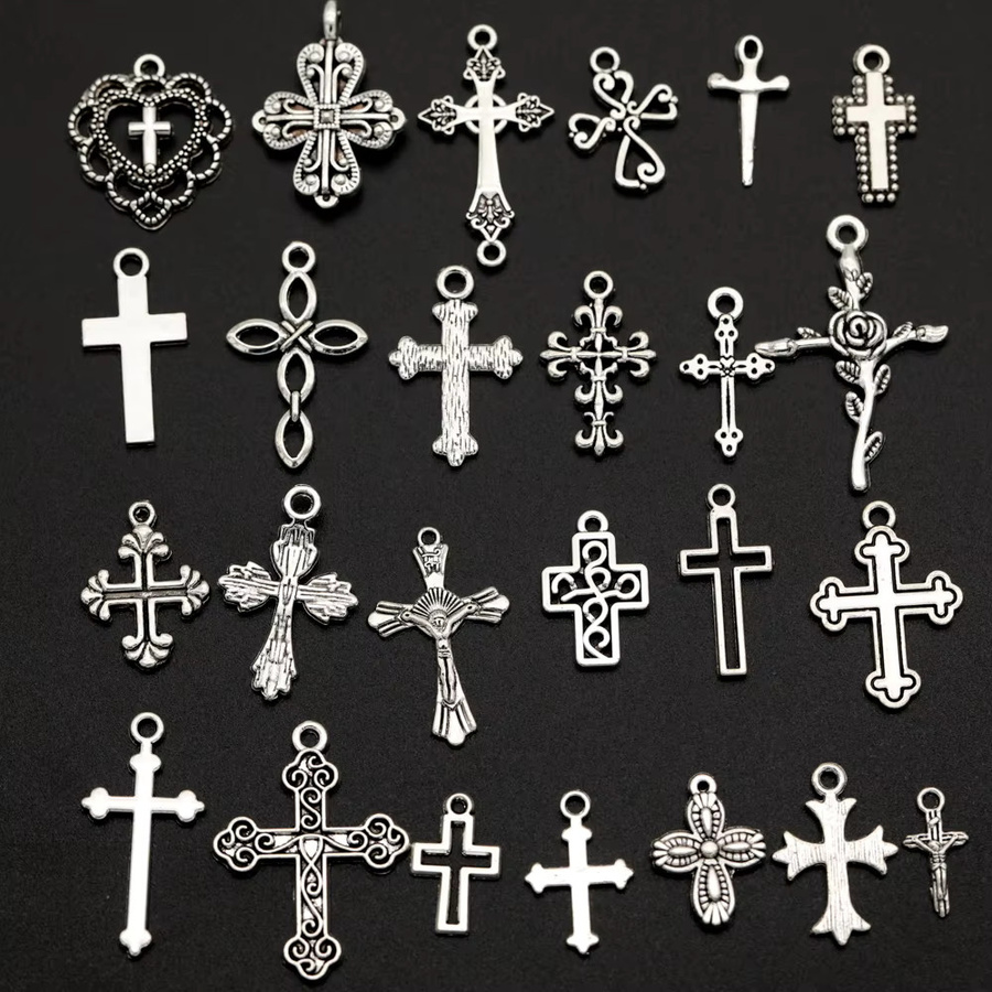 Kruzifix Kreuz Charms, Perlen, Mixed Metall, Bunt, Unisex - Bild 3