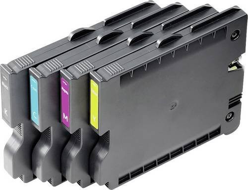 Weidmüller PrintJet Advanced Original Tinten-Set für Inkjet-Drucker, Kombi-Pack in Schwarz, Cyan, Magenta und Gelb - Bild 1