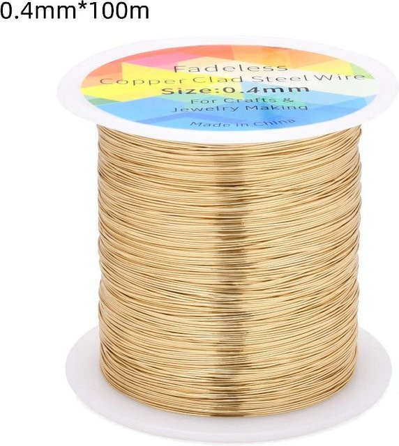 Schmuckherstellung Basteldraht, kupferkaschierter Stahl-Draht, Gold Silber Roségold - Bild 1