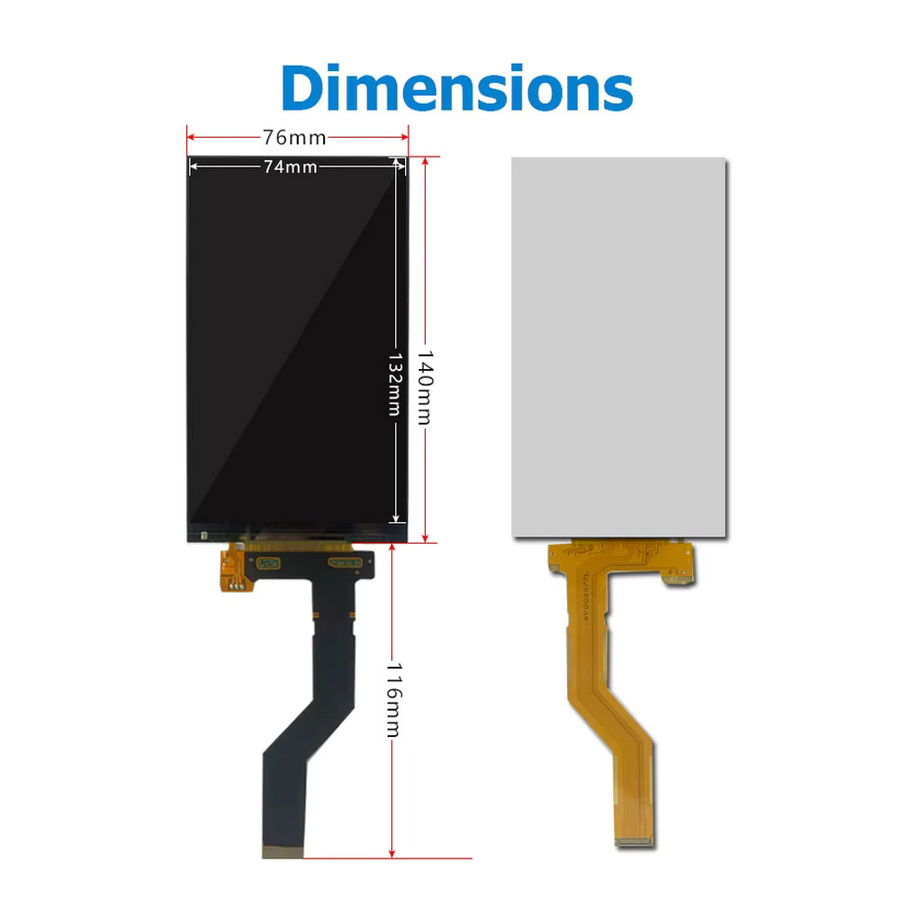 Wisecoco 6 Zoll 2K IPS LCD-Bildschirm mit 2560 x 1440 Auflösung für Raspberry Pi, PS4/5 und TV-Box - Bild 2