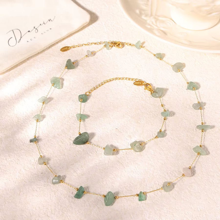 Halskette und Armband Set, Edelstahl, Perle, Damen - Bild 3