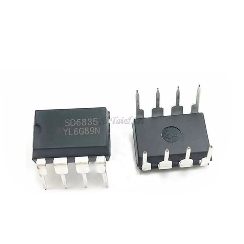 10 Stück Si Tai&SH SD6834 DIP-8 Integrierte Hochspannungs-Effizienz-Schaltstrommodus-PWM+PFM-Controller in Schwarz - Bild 3