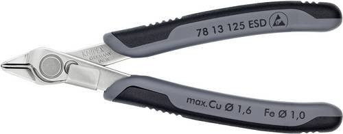 Knipex Super-Knips ESD Elektronik-Seitenschneider in Schwarz-Grau, Länge: 125 mm - Bild 1