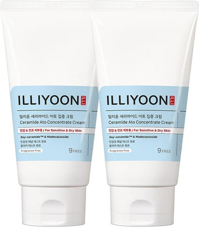Illiyoon Ceramide Ato Konzentrat Creme, 2x 150 ml, für trockene und empfindliche Haut