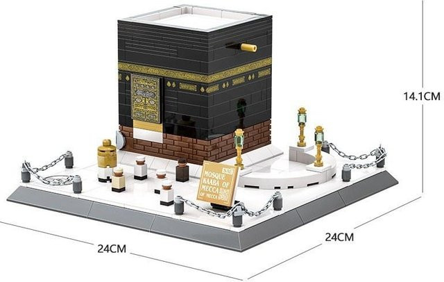 Wucifang Bags Mekka Moschee Kaaba, Bausteine, Weltarchitektur, 446 Teile, ab 6 Jahren - Bild 1