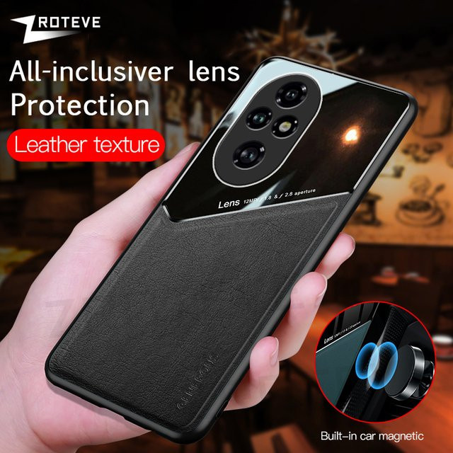 ZROTEVE Soft-Frame Handyhülle mit Leder-Textur für Honor 200 Pro, Honor 400 Pro und Honor 400 Lite in Schwarz - Bild 1