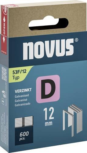 Novus Tools Flachdrahtklammern Typ 53F, silber, 600 Stück, Länge: 12 mm, Breite: 11,3 mm - Bild 1