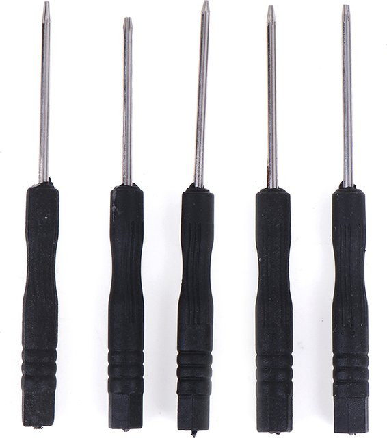 Hoeaden 5er Schraubendreher-Set T2 T3 T4 T5 T6 Reparatur-Werkzeugsatz für Mobiltelefone - Bild 1