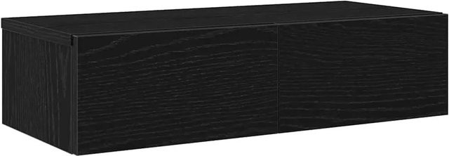vidaXL Wandregal mit Schubladen Schwarz aus Holzwerkstoff B/T/H: 60 x 26,5 x 15 cm - Bild 1
