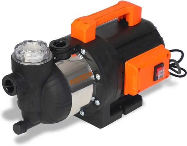 FUXTEC Gartenpumpe FX-GP1200N in Schwarz mit 1200 Watt, 4800 l/h Förderleistung und bis zu 48 m Förderhöhe - Bild 1