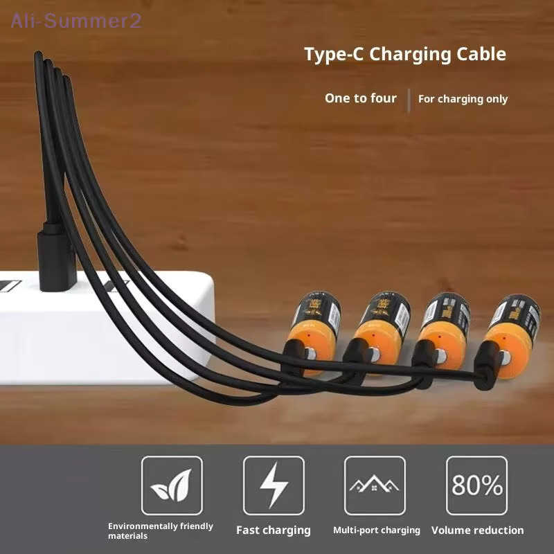 Summer2 4-in-1 Multi-USB-C-Splitterkabel für Laptops, Tablets und Huawei PC, Schwarz - Bild 2