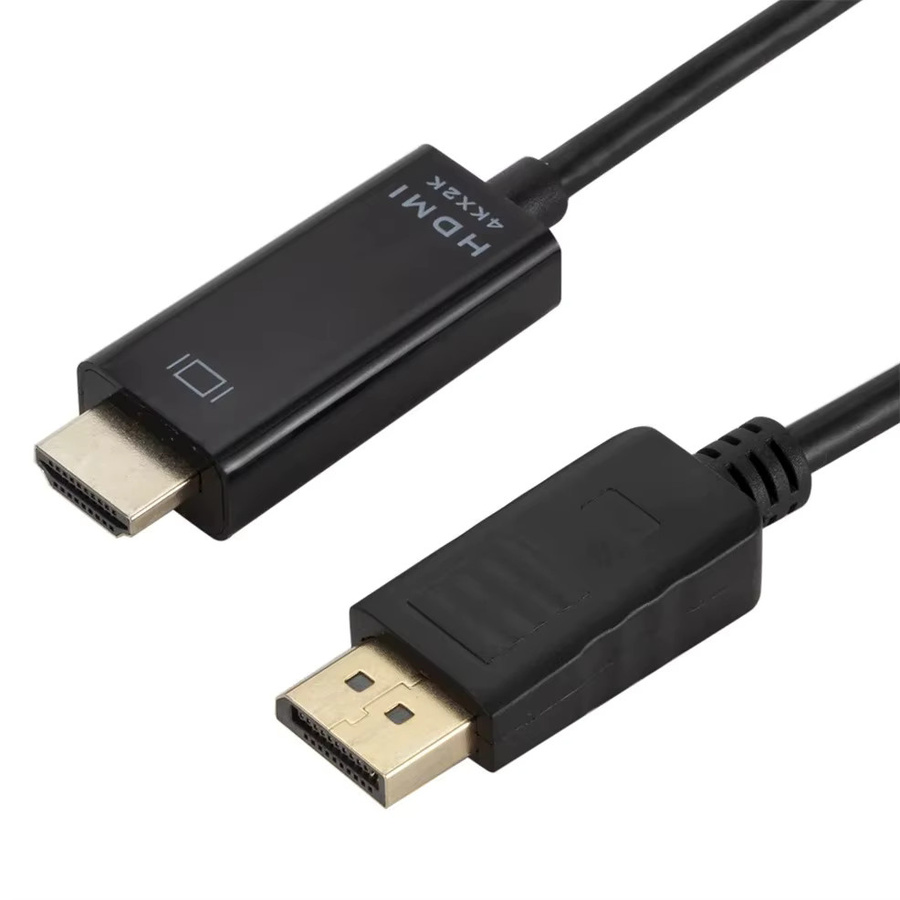 LccKaa DisplayPort zu HDMI Adapter mit 1,8 m Kabel, 4K x 2K Konverter in Schwarz für Desktop, Laptop, PC, TV und Monitor - Bild 4