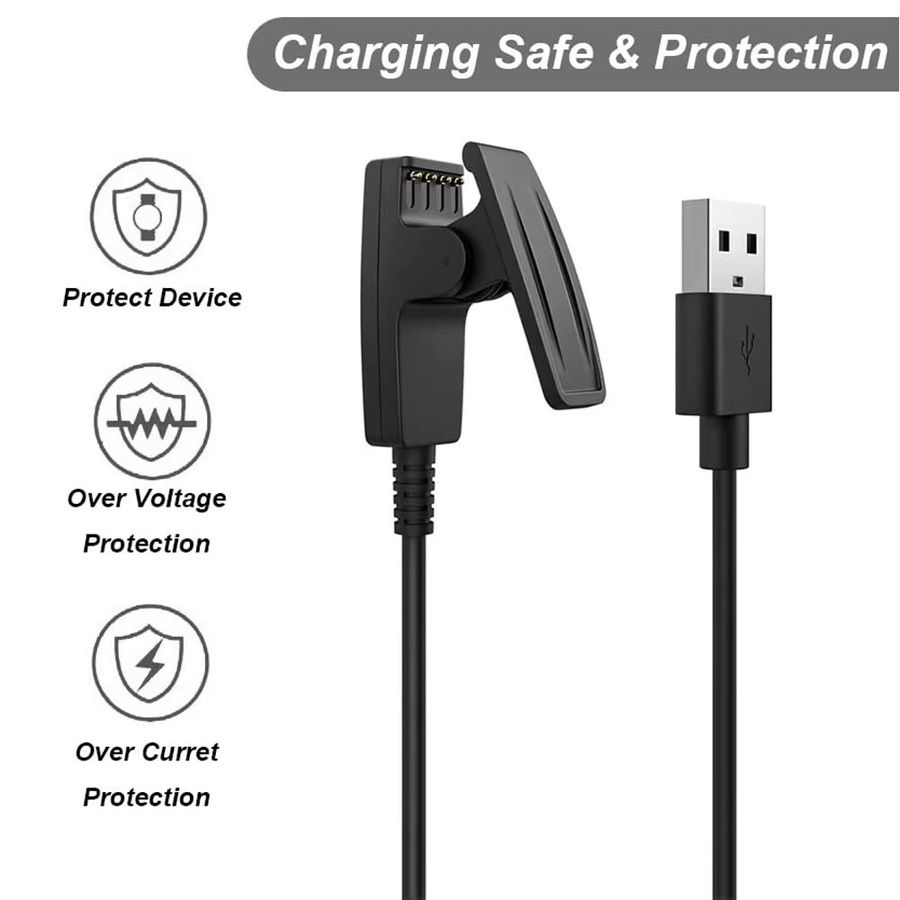 USB-Ladegerät für Garmin Lily 2, Forerunner und Vivomove Smartwatch Ladekabel in Schwarz - Bild 3