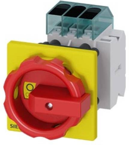 Siemens Lasttrennschalter 3polig 32 A 16 mm² 1 Schließer 1 Öffner Rot Gelb 690 V/AC 3LD32541TK53 - Bild 1