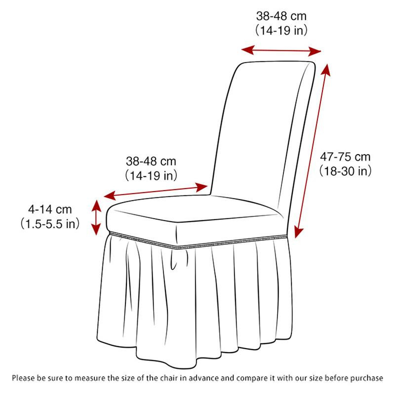 Yiran Furniture Seersucker-Stuhlbezug mit hoher Rückenlehne und Rock in Khaki, elastischer Stretch-Bezug für Esszimmer und Bankette, waschbar - Bild 2