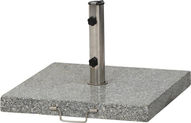Siena Garden Schirmständer aus Granit in Grau, B/T/H: 54 x 54 x 5,5 cm - Bild 1