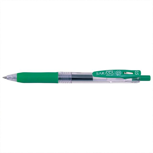 ZEBRA Sarasa Gel-Stift mit Clip, 0,5 mm, Grün - Bild 1