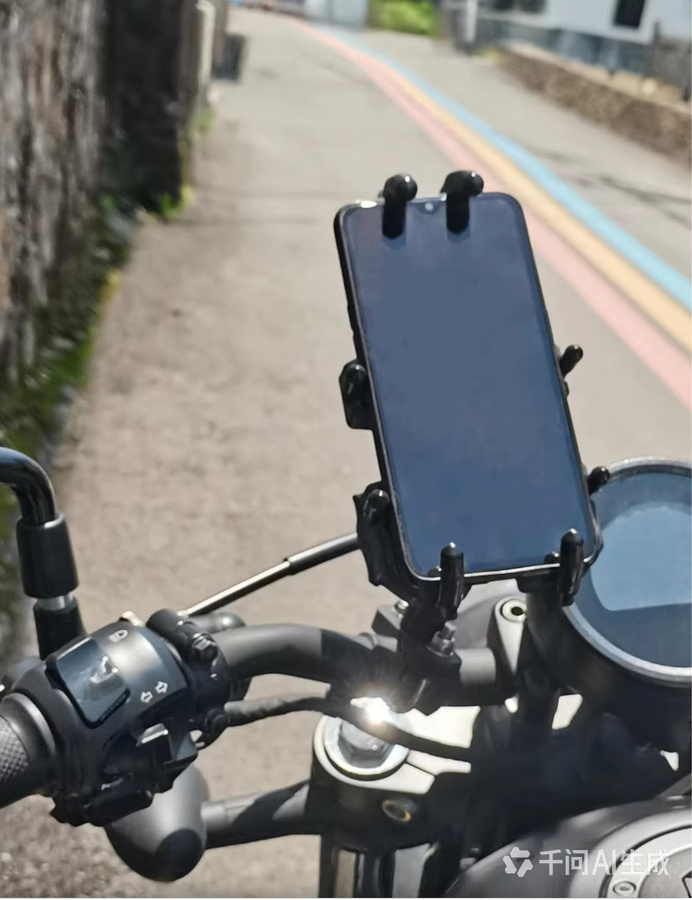 RAM Schnellgriff-Handyhalterung mit 1 Zoll (25 mm) Kugelkopf für Motorrad- und Fahrradlenker, Schwarz - Bild 2