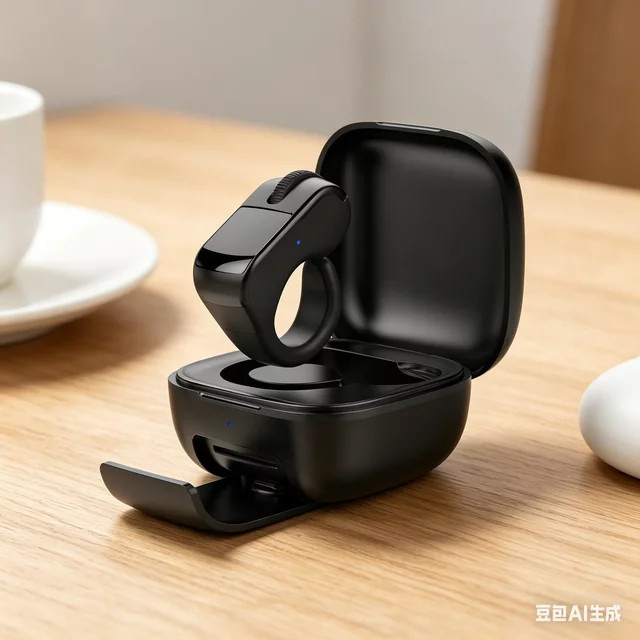 Rokid Smart Ring Controller für AI Smart Glasses in Schwarz oder Pink zum Umblättern und für die Fotoaufnahme - Bild 1