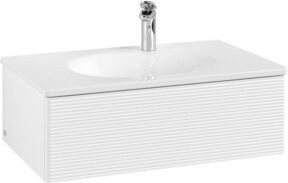 V&B Waschtischunterschrank Antao mit Auszugbeleuchtung in Weiß, B/T/H: 78,8 x 25,6 x 49,6 cm - Bild 1