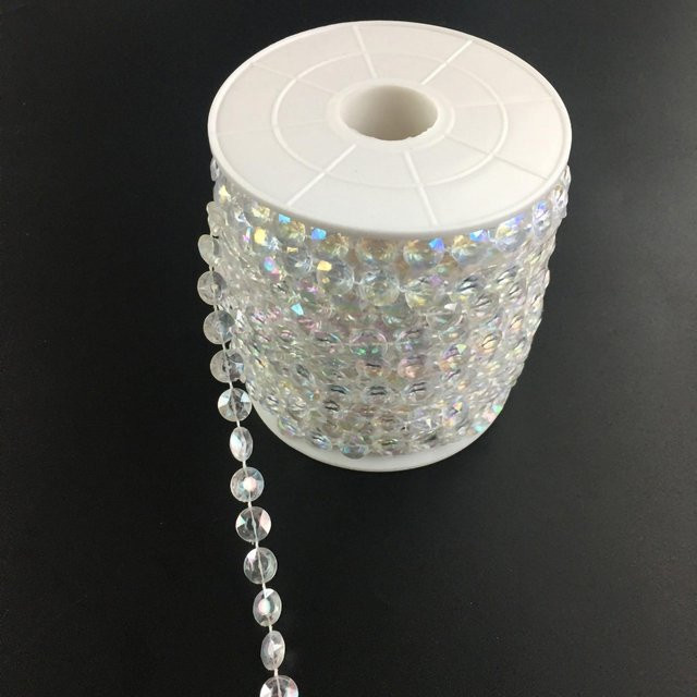 OutsideWorld Perlenkette als Dekorations-Anhänger aus Kunststoff in Grau und Transparent für Hochzeitsfeiern mit 10mm Perlen - Bild 1
