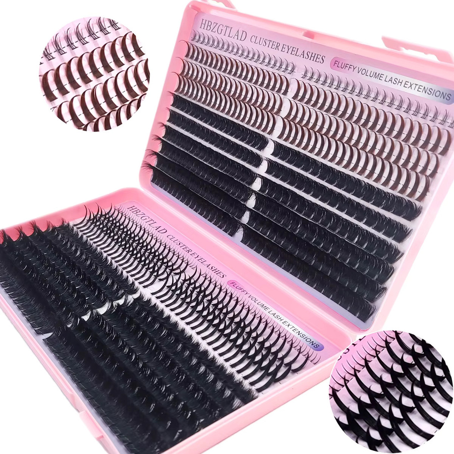 HBZGTLAD Lash Cluster Lash Book, Black, Unisex - Bild 4