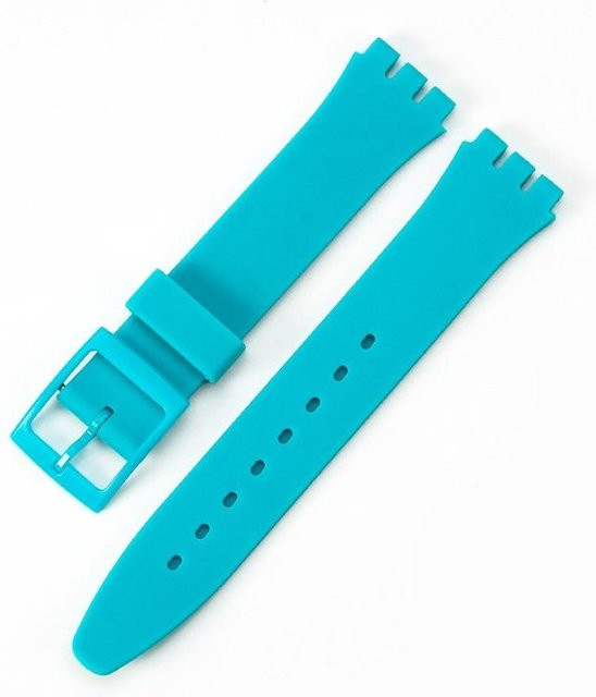 Uhrenarmband Silikon, Blau, Herren, 17mm - Bild 1