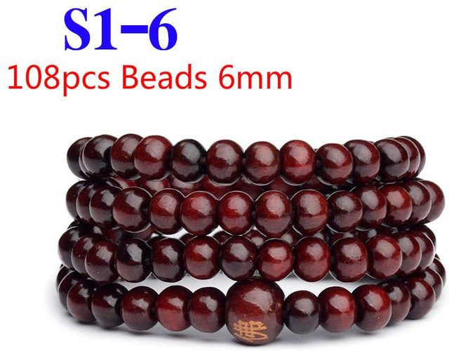 KR-CAIYUNLAI Armband, Sandelholz, 6 mm, Unisex - Bild 1