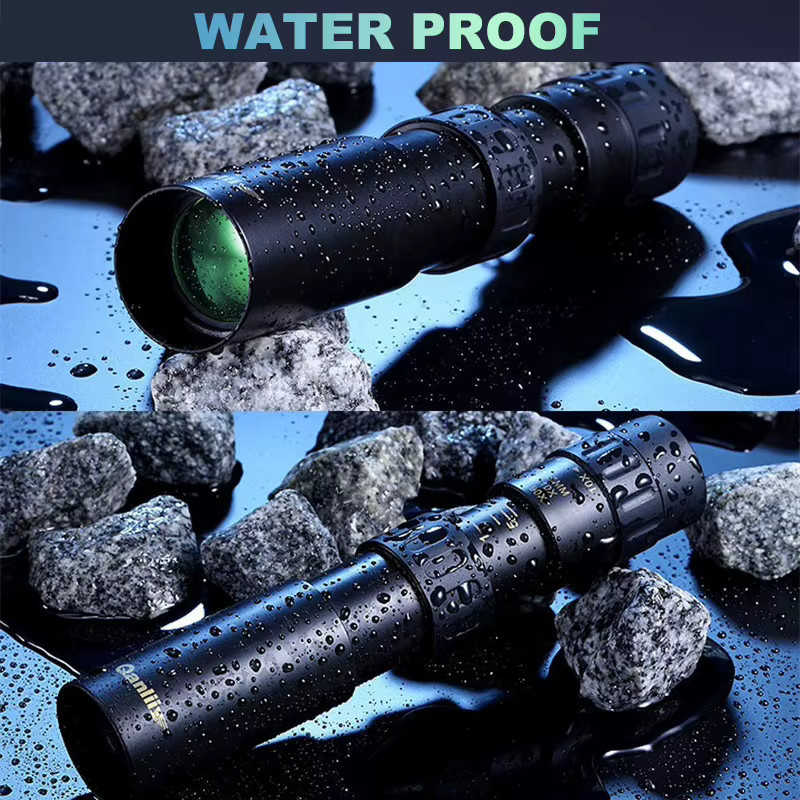 Professionelles Monokular mit 10-300x40 Zoom und HD 4K Auflösung, BAK4-Prismen für Jagd und Camping, Schwarz - Bild 2