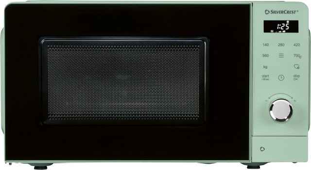 SILVERCREST Mikrowelle SMWC 700 D2 Solo in Grün mit LED-Display und Automatikprogrammen - Bild 1