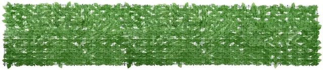 vidaXL Balkon-Sichtschutz mit grünen Blättern, Grün, B: 400 cm, H: 75 cm - Bild 1