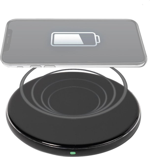 Vivanco Wireless Super Fast Charger Induktives QI Schnellladepad 15W Schwarz mit Micro-USB - Bild 1
