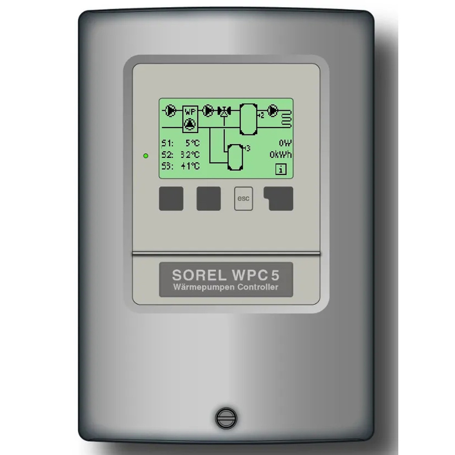 Sorel Wärmepumpen-Controller WPC5 mit Grafikdisplay und Statistikfunktion in Grau - Bild 2
