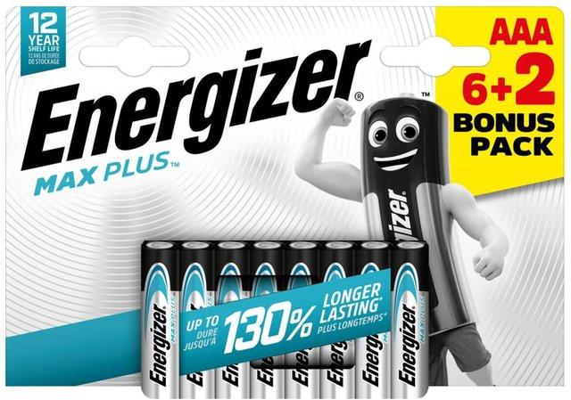 Energizer MaxPlus AAA/Micro LR03 Batterien 8er Pack Multicolor - Bild 1