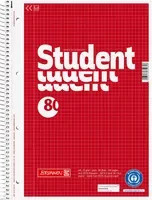 Brunnen Collegeblock Student Recycling DIN A4 kariert rot - Bild 1