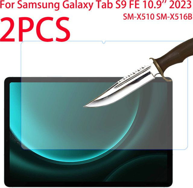 2er-Set Gehärtetes Glas Display Schutzfolie für Samsung Galaxy Tab S9 FE 10,9 Zoll (2023) SM-X510 SM-X516B Transparent - Bild 1