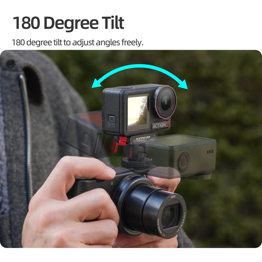 DJI Magnetischer Cold Shoe Mount verstellbarer Adapter für OSMO Action 3, 4, 5 Pro und OSMO 360 in Schwarz - Bild 5