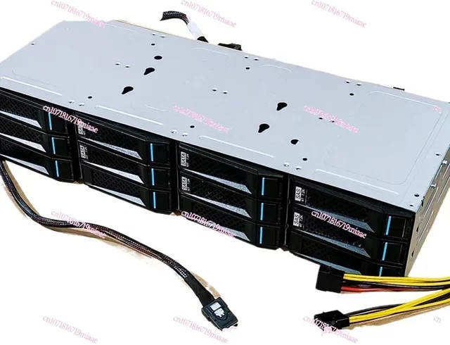 Inspur 3,5-Zoll 12-Bay Festplatten-Erweiterungskäfig mit 6GB 12GB SAS und SATA Unterstützung sowie 4-Pin Stromversorgung - Bild 1