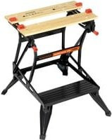 Black+Decker Workmate WM536 Klappbare Werkbank aus Stahl und Holz in Schwarz und Braun, Breite: 38,4 cm - Bild 1